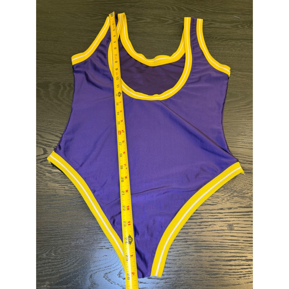 NBA Los Angeles Lakers Bodysuit Purple Gold Women Size Medium Graphic Sleeveless - Picture 4 of 6